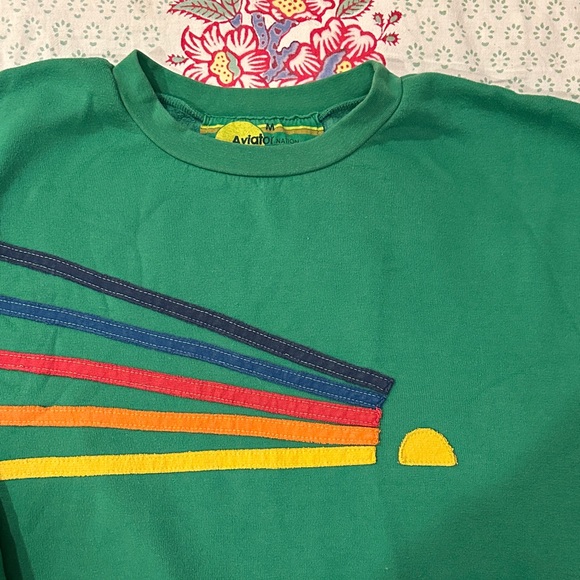 Aviator Nation Daydream relaxed crew sweatshirt in Green unisex M - Picture 5 of 14